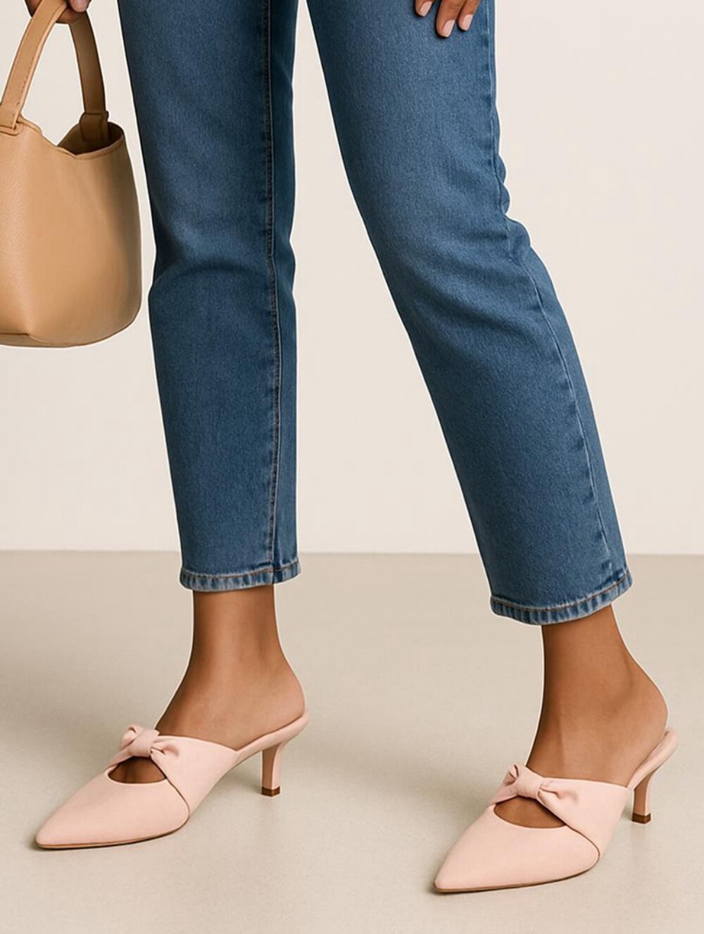14th&union Soft Pink Suede Kitten Heels Pointed Toe Short Heel Pretty 11 Narrow
